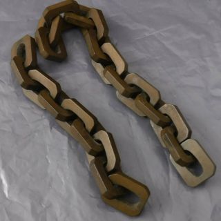 Two Very Thick Chains Of Vintage Irish Bog Oak - For Jewellery Making Etc.
