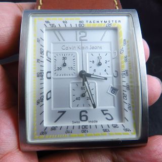Swiss Made Ck Calvin Klein Jean Chronograph Quartz Men Watch