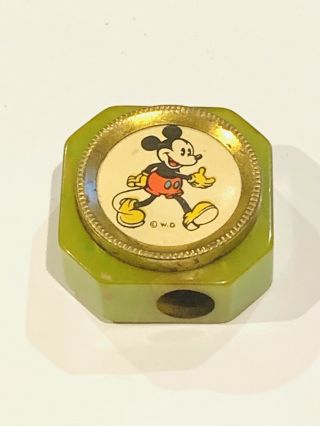 1930s - 40s Walt Disney Bakelite Pencil Sharpener Mickey Mouse Version 3