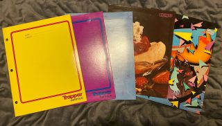 Vintage Trapper Keeper Notebook Folders 80s Portfolio Nos Class School Supplies