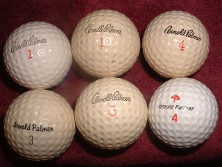 Vintage Golf Balls,  Arnold Palmer,  Various Markings