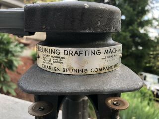 Vintage Charles Bruning Drafting Machine w/ Wrench Architecture 3