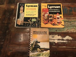 (3) Vintage Reloading Books Handbook Lyman Hornady 60’s 70’s