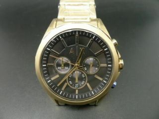 Old Stock Armani Exchange Ax2611 Chronograph Gold Plated Quartz Men Watch