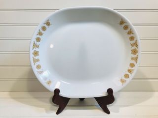 Vintage Corelle " Butterfly Gold " Oval Serving Platter Plate By Corning