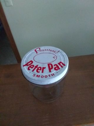 Vintage Peter Pan Peanut Butter Jar 3 1/2 " 1 Cup Measure Marks