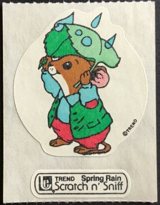 Vintage Matte Large Trend Scratch & Sniff Sticker - Mouse - Spring Rain -