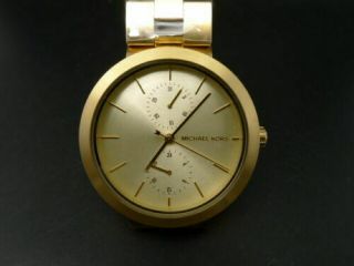 Old Stock Michael Kors Garner Mk6408 Gold Plated Quartz Women Watch