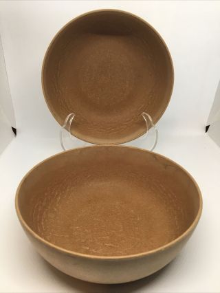 Set Of 2 Vintage Ellingers Agatized Wood Inc.  Bowls 75 - 7.  5 " Sheboygan,  Wi