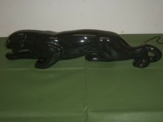 Mid Century Modern Black Panther Ceramic Tv Lamp