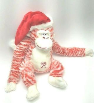 Christmas Candy Canes Dan Dee Large Red & White Striped Gorilla Plush Toy Decor