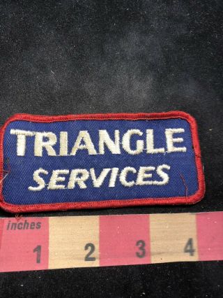 Vtg As - Is Triangle Services Advertising Patch O80n