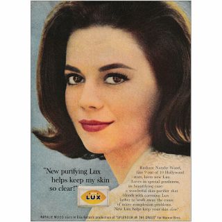 1961 Lux Soap: Natalie Wood Vintage Print Ad
