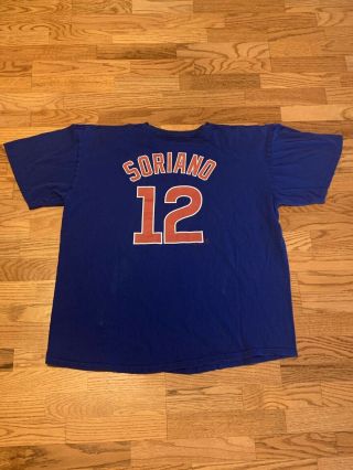 Vintage Majestic Mlb Alphonso Soriano Chicago Cubs Jersey T Shirt Adult 2xl
