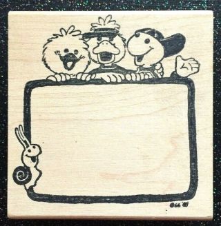 Vintage Rubber Stamp " Envelope Label " By Suzy Zoo Stampendous 3 1/4 X 3 1/4 "