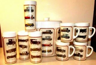 Vintage West Bend Plastic Thermo - Serv Ice Bucket Cups & Glasses,  Antique Cars
