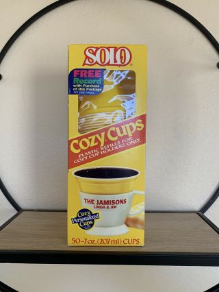 Vintage Solo Cozy Cups Refills Box Of 50 Open Box Yellow 7 Oz