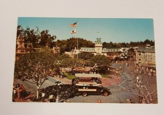 Disneyland Vintage Postcard Main Street Town Square