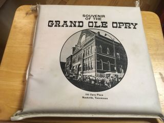 Vintage Souvenir Of The Grand Ole Opry Nashville 2 Side Cushion Wsm Ralph Emery