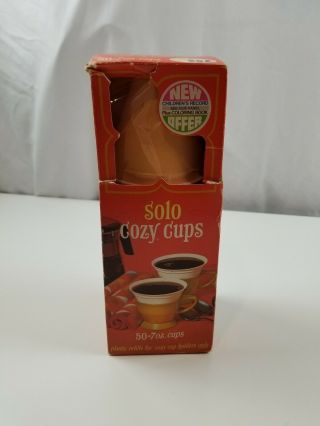 Vintage Solo Cozy Cups Refills Box Of 50 Peach 7 Oz In Open Box