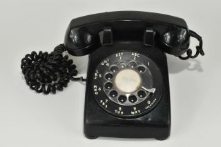 Bell Systems Rotary Dial Telephone Western Electric Black