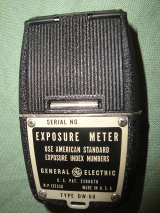 (2547) Vintage Photography Ge Light Exposure Meter With Leather Case Dw68