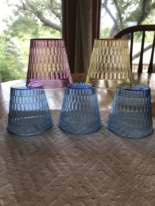 Vintage Hard Plastic Oatmeal Drinking Cup Glasses (5)