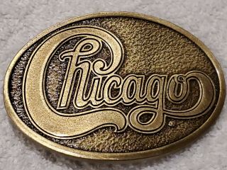 Band The Chicago Transit Authority 2015 Tour Solid Brass Oval 3 - 1/4 " Belt Buckle