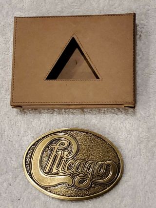 Band The CHICAGO Transit Authority 2015 Tour Solid Brass Oval 3 - 1/4 