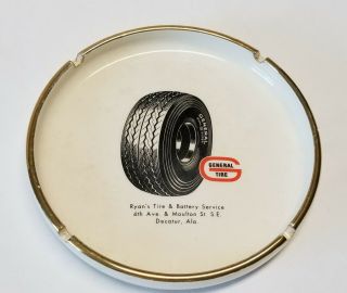 Vintage General Tire Round Ashtray Ryan 