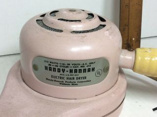 Vtg Handy Hannah Electric Hair Dryer PINK Standard Products Corporation 2