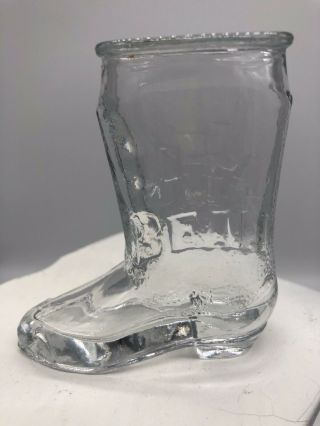 Vintage Jim Beam Cowboy Boot 1.  5 Oz Shot Glass Whiskey Tequila