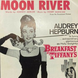 Vintage 1961 Moon River Audrey Hepburn Sheet Music Breakfast At Tiffany 