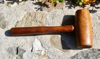 Vintage Leather Wood Mallet / Hammer,  Cs Osborne & Company,  Primitives