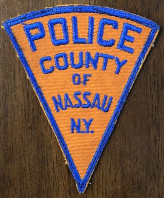 Vintage York - County Of Nassau Police Patch