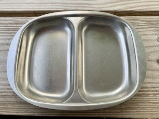Vintage Cultura Sweden Tray Stainless Steel Divided Mid Century Modern 18 - 8