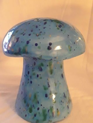 Vintage Ceramic Mushroom Toadstool Incense Holder Shaker Flower Frog Mod 70s Mcm
