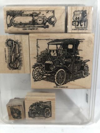 Antique Autos - Stampin Up Rubber Stamp Set - 2001
