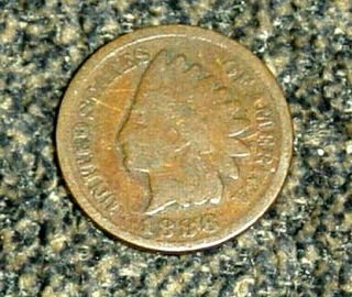 Vintage 1888 Indian Head Penny One Cent Us Old Coin (1)