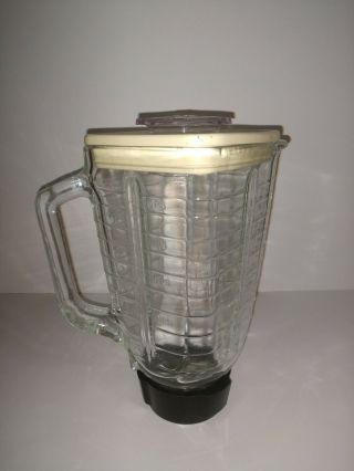 Oster Regency Kitchen Center Vintage Parts Glass Blender Jar Lid Blade