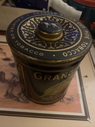 Vintage Granger Rough Cut Pipe Tobacco Advertising Tin (liggett & Myers) Empty