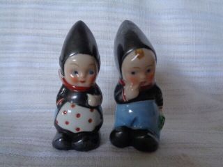 Vintage Goebel?? Porcelain Dutch Girl & Boy Salt And Pepper Shakers