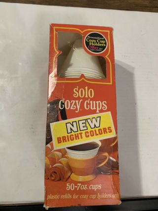Vintage Solo Cozy Cups Refills Box Of 50 White 7 Oz Box Nos K6
