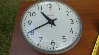 Simplex School Room Clock No.  507 - 041 Electric 12 In.  Flush Mountglass No.  5