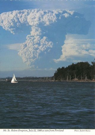 Mt St Helens Eruption As Seen From Portland Oregon Vintage Postcard A12