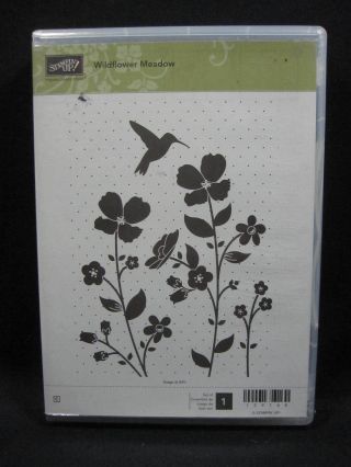 Wildflower Meadow - Stampin Up Rubber Stamp Set With Sizzix Embossing Folder