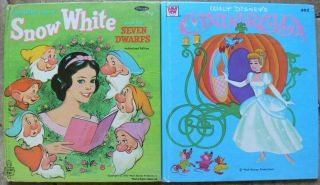 2 Vintage Whitman Tell - A - Tale Books Walt Disney 