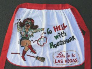 Vintage 1/2 Apron Souvenir Las Vegas I Hate Housework Novelty