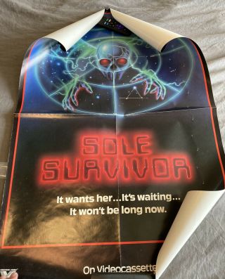 1985 Sole Survivor - Movie Video Store Vtg 80s Poster Slasher Horror Cult