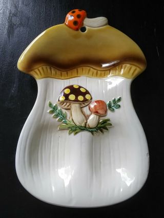 Vintage Mushroom Ceramic Double Spoon Rest